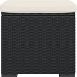 Otoman s jastukom crni 40 x 30 x 40 cm od poliratana | shoptok.hr