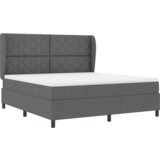 Box Spring Krevet s Madracem u Tamno Sivoj 180x200 cm Tkanina | shoptok.hr