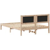  Krevetni okvir s tapiciranim uzglavljem Tamno siva 120 x 190 cm Smeđa | shoptok.hr