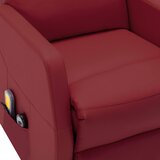  Masažna fotelja na podizanje crvena boja vina od umjetne kože | shoptok.hr