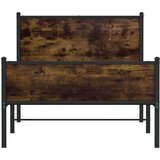 vidaXL kovinski posteljni okvir z vzglavjem in vznožjem 107x203 cm, (21322118) | Shoptok.si
