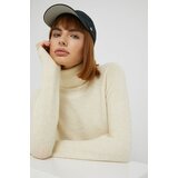 JDY Pulover Alica za žene, boja: bež, lagani, s dolčevitom | shoptok.hr