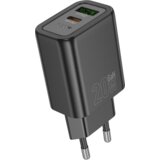 hoco. polnilec adapter N61 GaN PD 20W USB-A, Type C - črn | Shoptok.si