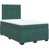 vidaXL Box spring postelja z vzmetnico temno zelen 120x190 cm žamet, (21306857) Cene