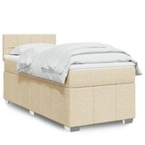 Maison Chic Box spring postelja - Vzmetna postelja z vzmetnico krem 80x200 cm blago SL23737, (21879854) | Shoptok.si
