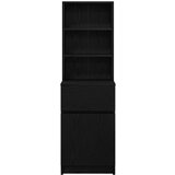 vidaXL Nočna omarica črna 39x35x125 cm inženirski les | Shoptok.si