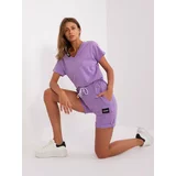 Fashion Hunters Light purple jumpsuit with shorts