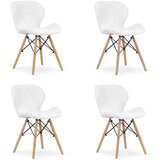 Brandless Stol iz eko usnja LAGO - bel x 4, (22030817) | Shoptok.si