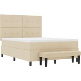  Posteljni okvir z vzmetnico Set 2 Bež Tkanina 140 x 200 cm, (22067397) | Shoptok.si