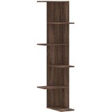  Kutna zidna polica smeđa boja hrasta 36,5x36,5x140 cm drvena | Eponuda.com