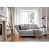 Miuform Svetlo siv ležalnik iz rebrastega žameta (levi kot) Chic Charlotte – | Shoptok.si