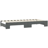  Dnevni krevet na razvlačenje tamnosivi 90 x 200 cm od tkanine | shoptok.hr