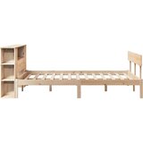 vidaXL Krevet s regalom za knjige bez madraca 160x200 cm od borovine | shoptok.hr