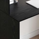  Stol s policom Crni hrast 102 x 50 x 124 cm Konstruirano drvo | shoptok.hr