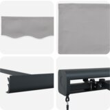 vidaXL Ročna retraktibilna tenda svetlo siva 350x250 cm, Zamenjan tekstil za 3,5x2,5 m okvir svetlo siva | Shoptok.si