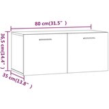  Stenska omarica siva sonoma 80x35x36,5 cm konstruiran les, (20740628) | Shoptok.si