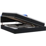  LED krevet za pohranu s madracem Crna 200 x 200 cm Baršun | shoptok.hr