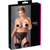 Cottelli Plus Size - Čipkaste nogavice (črne) - XXXXL Cene