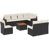  The Living Store Vrtna sedežna garnitura 9-delna z blazinami črn poli ratan - Vrtna Sedežna Garniture, (21453140) | Shoptok.si