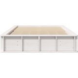 vidaXL posteljni okvir z dvigalnim shranjevanjem Bela 140x200 cm Trden les iz bora | Shoptok.si
