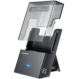 G-3502-AC storage drive docking station USB 3.2 Gen 1 (3.1 Gen 1) Type-B Black, Transparent