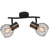 Globo Stropna svjetiljka (80 W, D x Š x V: 29,6 x 23 x 18,5 cm, Crno-zlatno, E27) | shoptok.hr
