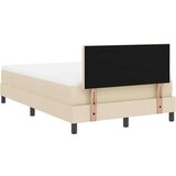  Krevet s box springom s madracem i LED krem 120x200 cm tkanina | shoptok.hr