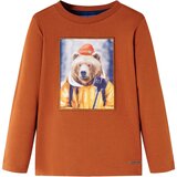  Dječja majica s dugim rukavima tamnonarančasta 116 | shoptok.hr