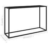  Konzolni stol crni 120 x 35 x 75 cm od kaljenog stakla | shoptok.hr