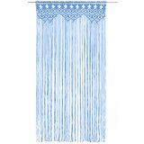  The Living Store Zavesa makrame modra 140x240 cm bombaž - Zavesa, (21495299) | Shoptok.si