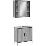  The Living Store Kopalniško pohištvo 2 kosa siva sonoma inženirski les - Komplet Kopalniškega Pohištva, (21501114) | Shoptok.si