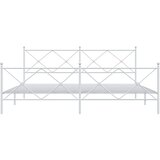  Metalni okvir kreveta uzglavlje i podnožje bijeli 200x200 cm | shoptok.hr