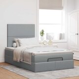  Otomanski krevet s madracem svjetlosivi 120x190 cm tkanine | shoptok.hr