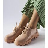 Gemre Beige patent leather shoes Kelly | shoptok.hr