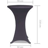 vidaXL Rastezljivi Stolnjak 2 kom 70 cm Antracit boja | shoptok.hr
