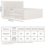 Maison de Rêve Bež boxspring krevet s prostorom za odlaganje 200x200 cm Ava – | shoptok.hr