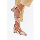 Sergio Leone Heels Made Of Eco Leather Gold SK830 | ePonuda.com