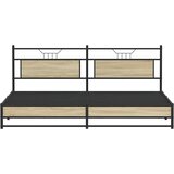 Metalni okvir kreveta bez madraca boja hrasta sonome 193x201 cm | shoptok.hr
