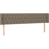Maison Chic posteljno vzglavje - vzglavna omarica - nočna omarica z ušesi taupe 203x16x78/88 cm blago, (21709351) Cene