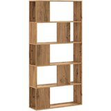  Regal za knjige s 5 razina boja hrasta 80 5x23 5x162 5cm drveni | shoptok.hr