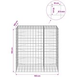  Gabion s žicom debljine 5 mm i mrežom 10x10 cm 150x100x150 cm | shoptok.hr
