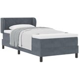 vidaXL Box Spring Krevet s Madracem Tamno Siva 90x190 cm Baršun Cijene