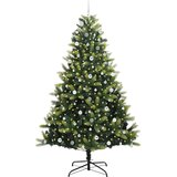 vidaXL Umjetno uspravno božićno drvce s 300 LED dioda Zelena 240 cm | shoptok.hr
