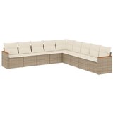  The Living Store Vrtna garnitura 9-delna z blazinami bež poli ratan - Vrtna Sedežna Garniture, (21451000) | Shoptok.si