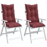 vidaXL Blazina za stol 2 kosa melanž vinsko rdeča 120x50x7 cm blago | Shoptok.si