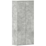 vidaXL Omara za čevlje Beton siva 80x39x180 cm Inženirska lesa | Shoptok.si