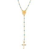 IZMAEL Ogrlica Classical Cross - Zlatna / Tirkizna | shoptok.hr