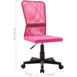  Uredska stolica ružičasta 44 x 52 x 100 cm od mrežaste tkanine | Eponuda.com