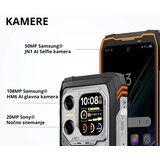 Blackview XPLORE X1 robustni pametni telefon, 6.78", 5G VoLTE, 12GB+256GB, 2.4K FHD+ IPS, 120Hz, Android, 3v1 AI, 10000mAh, WIFI 6, BT 5.2, Dual SIM, GPS, NFC, 2" zadnji zaslon, oranžen - - Bonajo | Shoptok.si