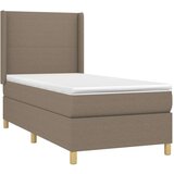  Krevet s oprugama i madracem smeđesivi 90x200 cm od tkanine | shoptok.hr